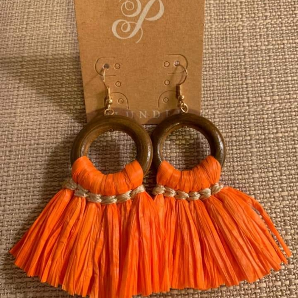 Plunder Orange Earrings